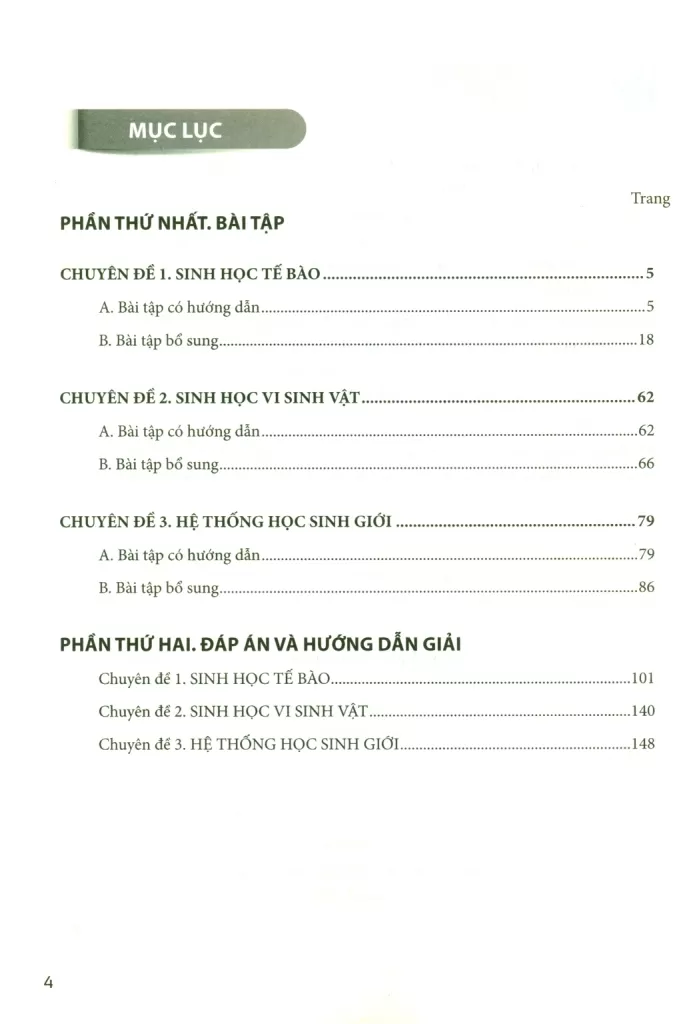 BÀI TẬP SINH HỌC 10 (Theo chương trình giáo dục nâng cao trong trường THPT chuyên)